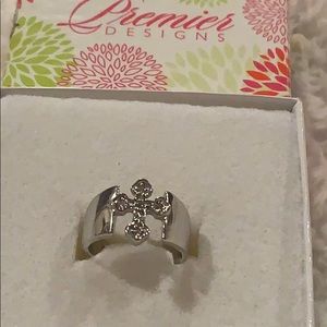 Premier Design silver cross ring